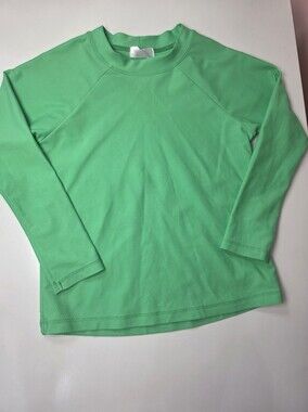 Pearl Street Swim Neon Green Long Sleeve Rash Guard Size 5/6
